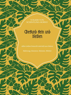 cover image of Gesund sein und bleiben